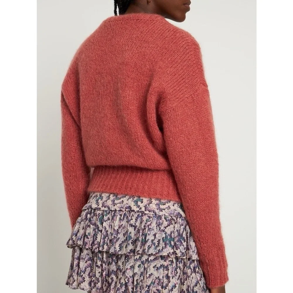 Isabel Marant Estelle Mohair Blend Sweater in Orange‎ Red